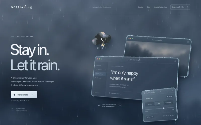 Weatherling: A little weather for your Mac.